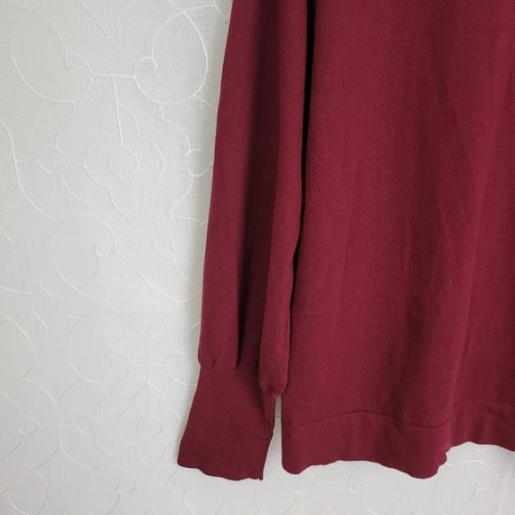 J. Crew Women's Sweater XL Red Puff Sleeve Classic Fit Rhinestone Pullover‎ NWT - Picture 5 of 7